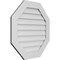 Ekena Millwork Octagonal Surface Mount PVC Gable Vent: Non-Functional, w/ 3-1/2"W x 1"P Standard Frame, 30"W x 30"H GVPOC30X3001SN - alternate 5